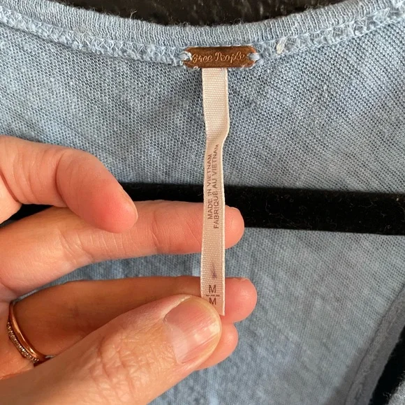 Free People Sky Blue Ruffled Tank Top - Picture 5 of 5